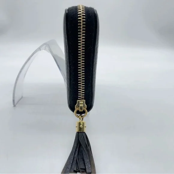 Authentic GUCCI GG Logo Soho Leather Black Long Wallet W/Box - Picture 7 of 16